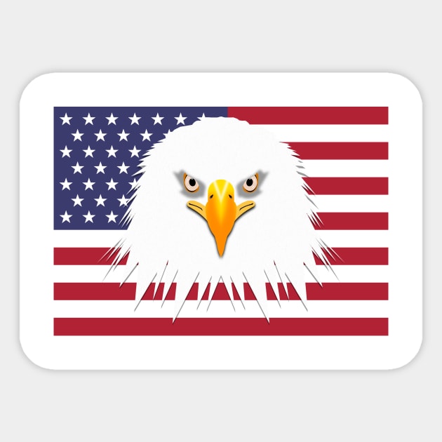 USA Eagle Sticker by SiSuSiSu
